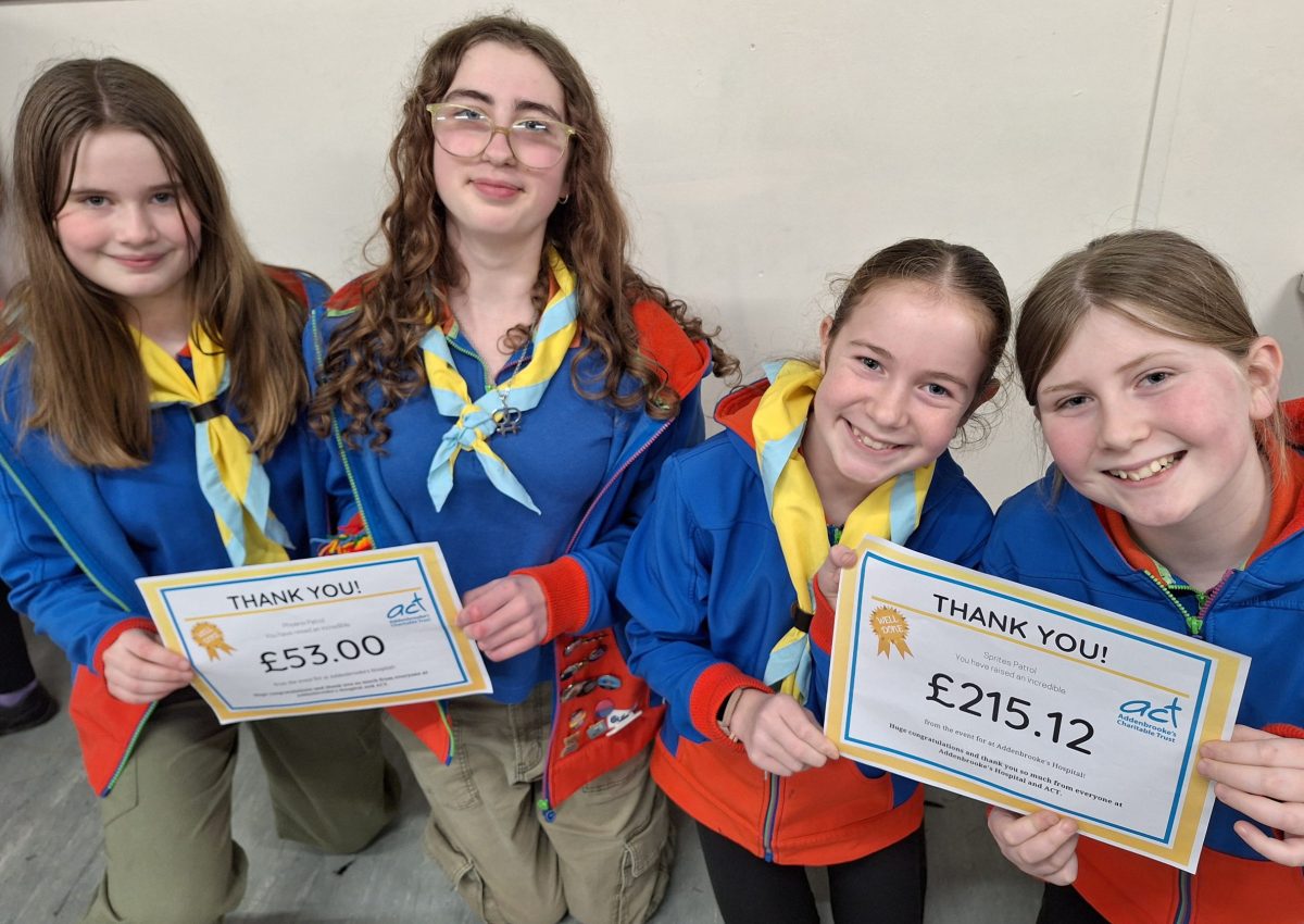 Guides fund raise for Addenbrookes Charitable Trust